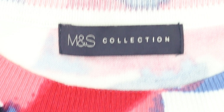 Womens UK Size 8 Marks and Spencer Multicoloured Basic T-Shirt