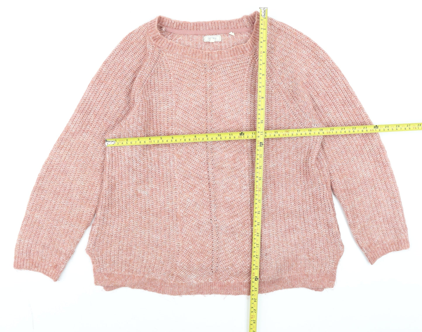 Womens UK Size 12 Fat Face Pink Pullover Jumper
