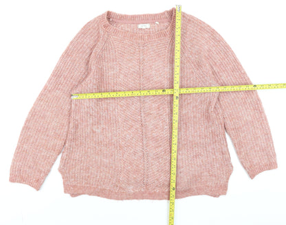 Womens UK Size 12 Fat Face Pink Pullover Jumper