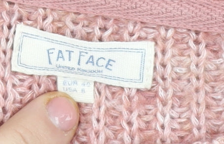 Womens UK Size 12 Fat Face Pink Pullover Jumper