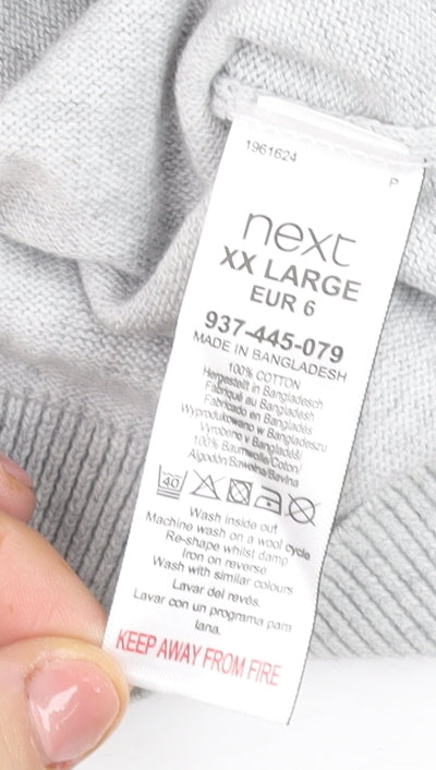 Mens UK Size 2XL NEXT Grey Pullover Jumper
