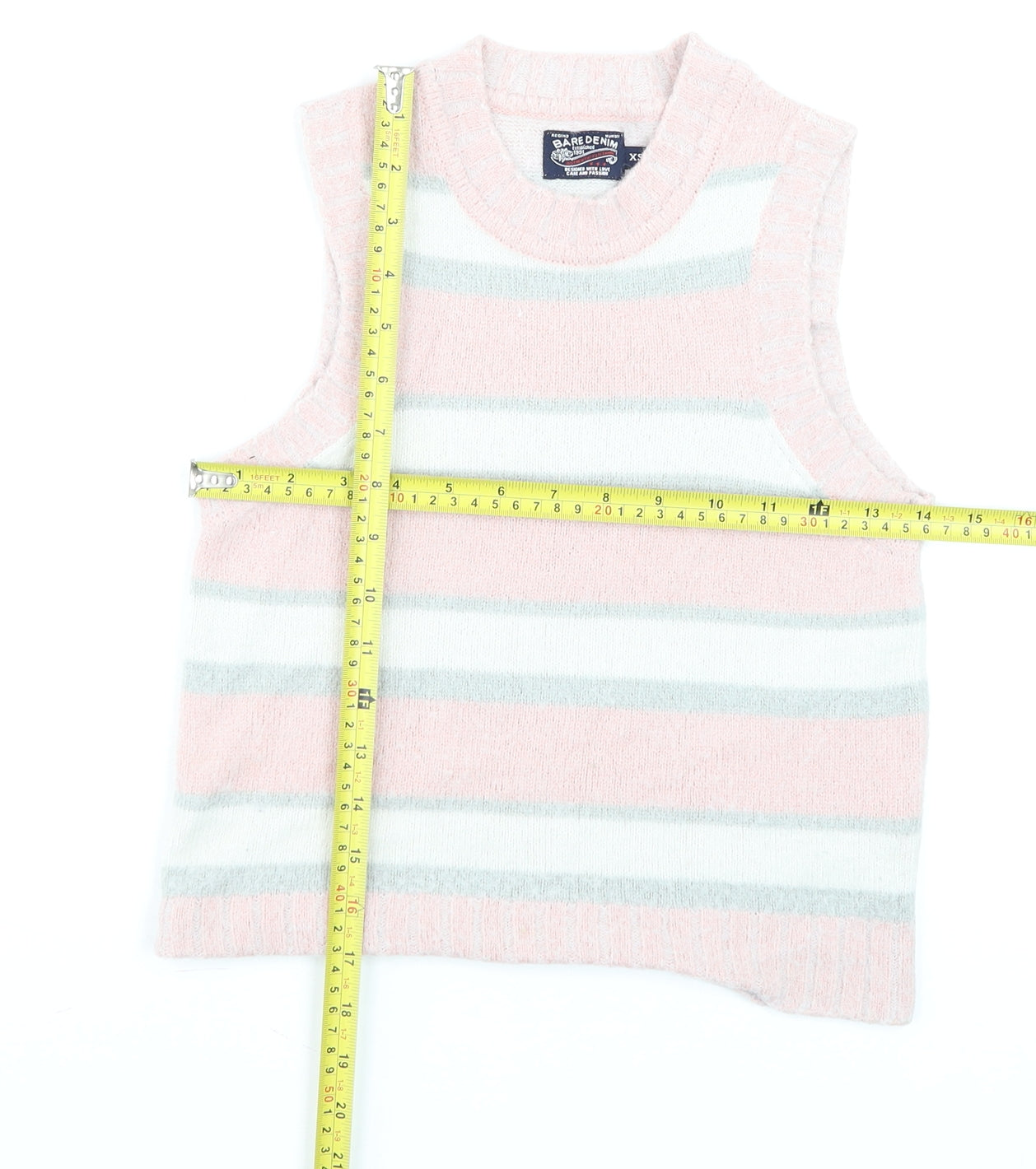 Womens UK Size XS Bare Denim Multicoloured Camisole Tank