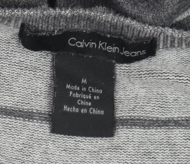 Mens UK Size M Calvin Klein Jeans Grey Pullover Jumper