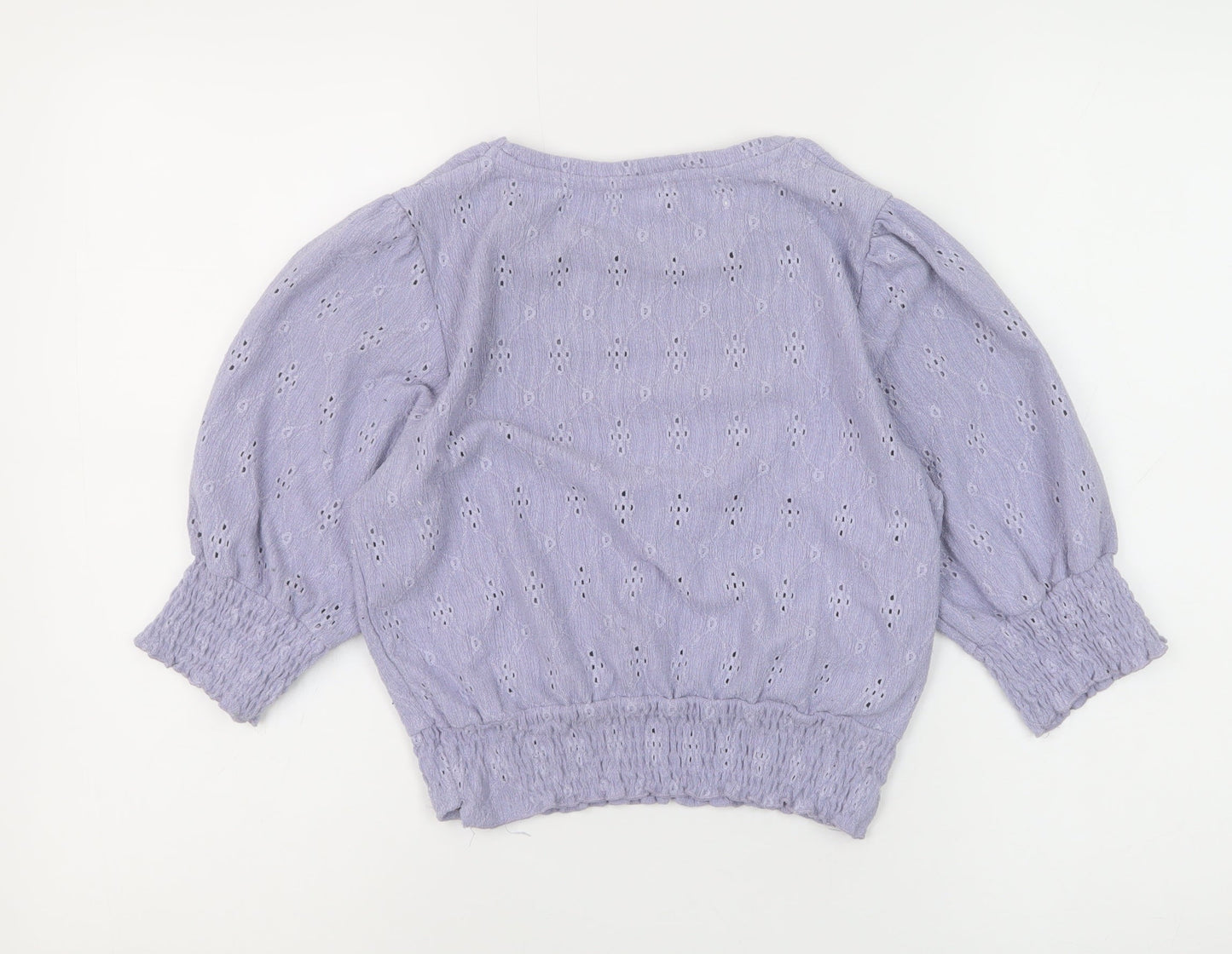 Womens UK Size M Pull & Bear Purple Cropped Blouse