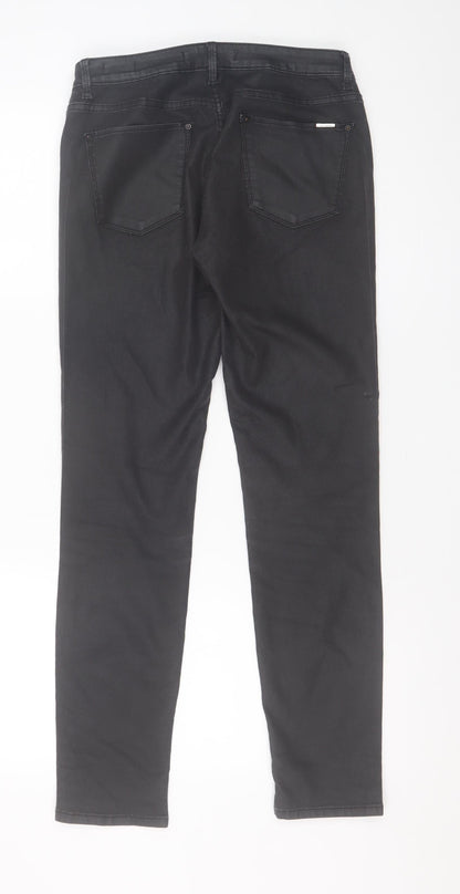 Womens UK Size 12 Zara Woman Slim Fit Skinny Black Jeans