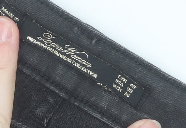 Womens UK Size 12 Zara Woman Slim Fit Skinny Black Jeans