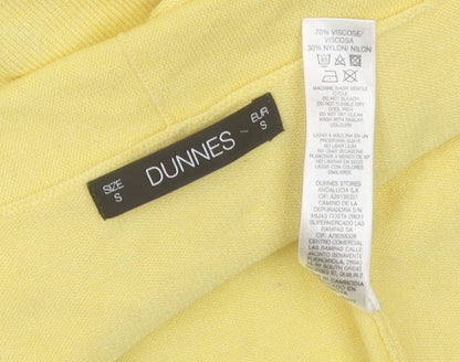 Womens UK Size S Dunnes Yellow Cardigan Jumper