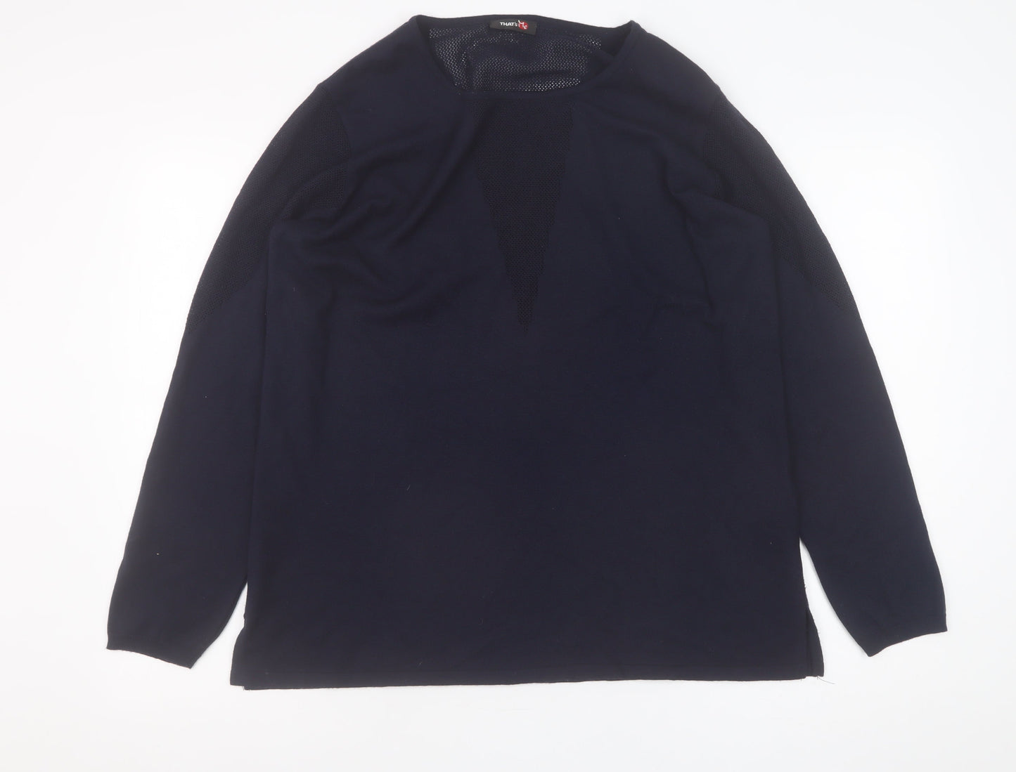 Womens UK Size 16 That's Me Black Pullover Jumper