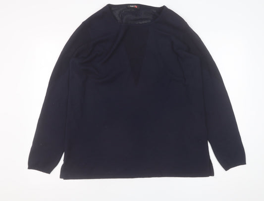 Womens UK Size 16 That's Me Black Pullover Jumper