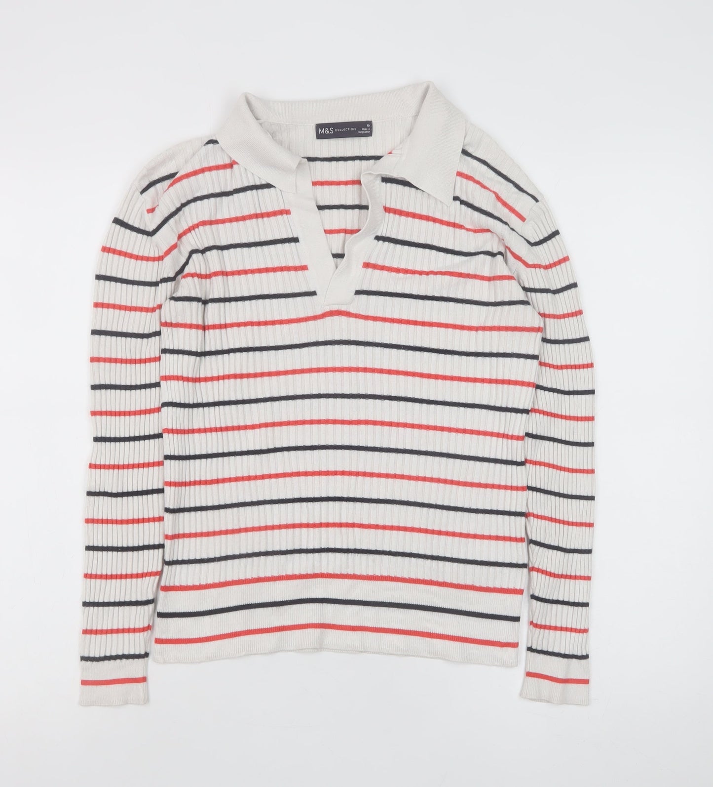 Womens UK Size 10 Marks and Spencer Ivory Pullover Jumper