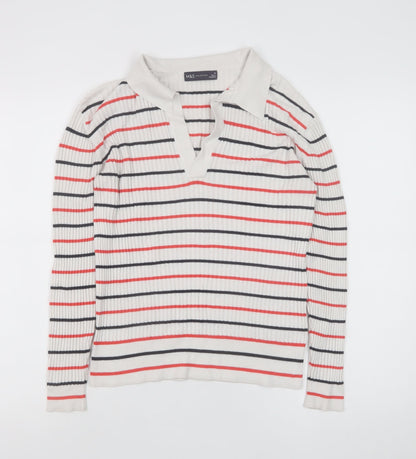 Womens UK Size 10 Marks and Spencer Ivory Pullover Jumper