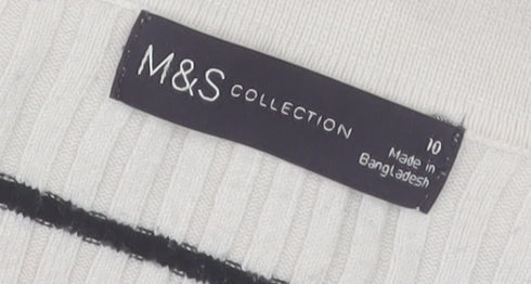 Womens UK Size 10 Marks and Spencer Ivory Pullover Jumper