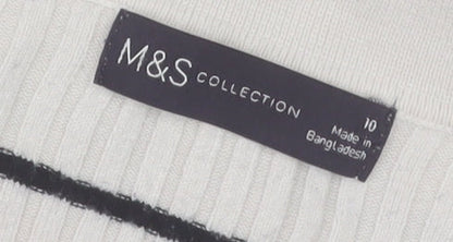 Womens UK Size 10 Marks and Spencer Ivory Pullover Jumper