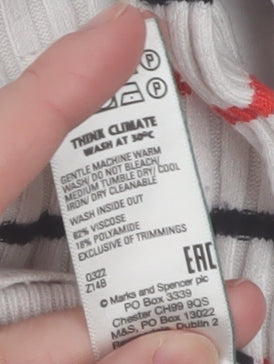 Womens UK Size 10 Marks and Spencer Ivory Pullover Jumper