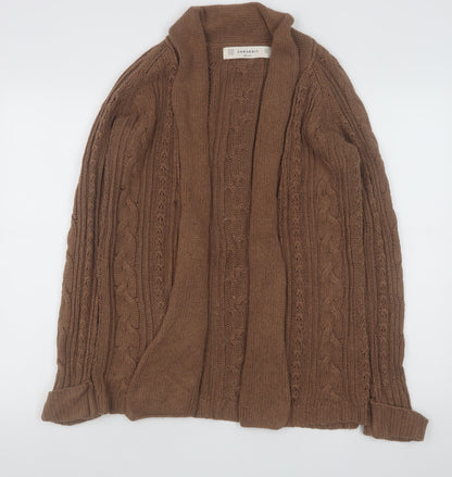 Womens UK Size S Zara Brown Cardigan Jumper