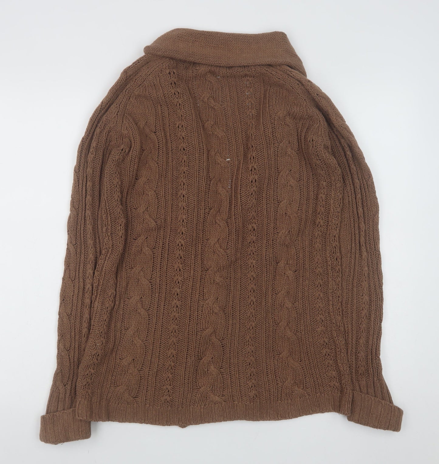 Womens UK Size S Zara Brown Cardigan Jumper