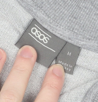 Mens UK Size M ASOS Grey 1/4 Zip Sweatshirt