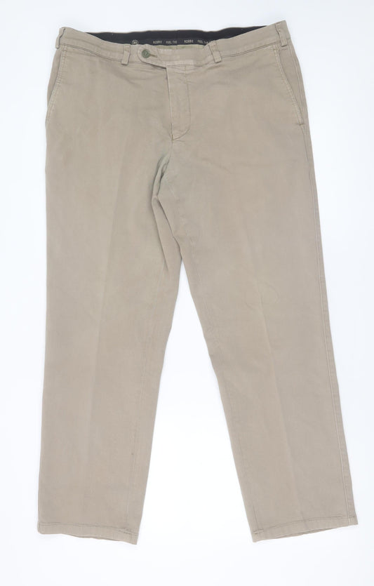 Mens UK Size 36 S Robbie Regular Fit Chino Beige Trousers