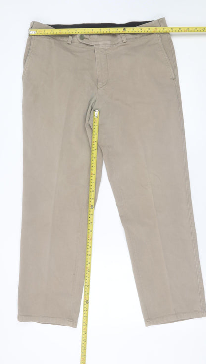 Mens UK Size 36 S Robbie Regular Fit Chino Beige Trousers