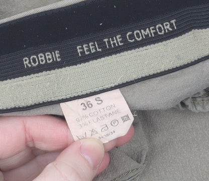 Mens UK Size 36 S Robbie Regular Fit Chino Beige Trousers