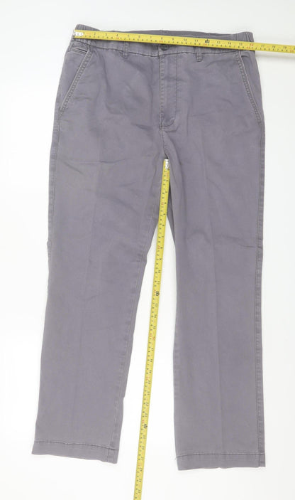 Mens UK Size 34 Dunnes Stores Regular Fit Chino Grey Trousers