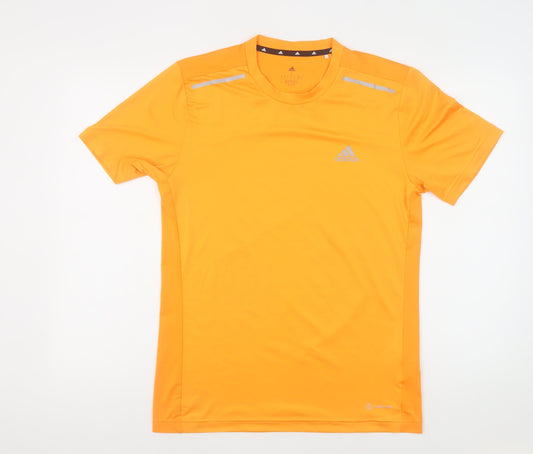 Mens UK Size S adidas Orange Running & JoggingGym & TrainingCrossFitCycling T-Sh