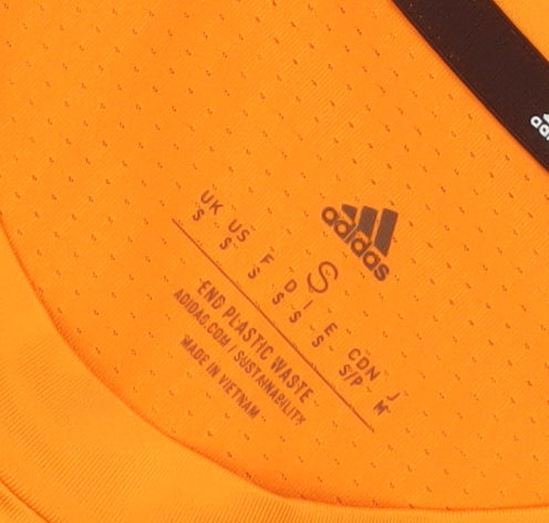 Mens UK Size S adidas Orange Running & JoggingGym & TrainingCrossFitCycling T-Sh