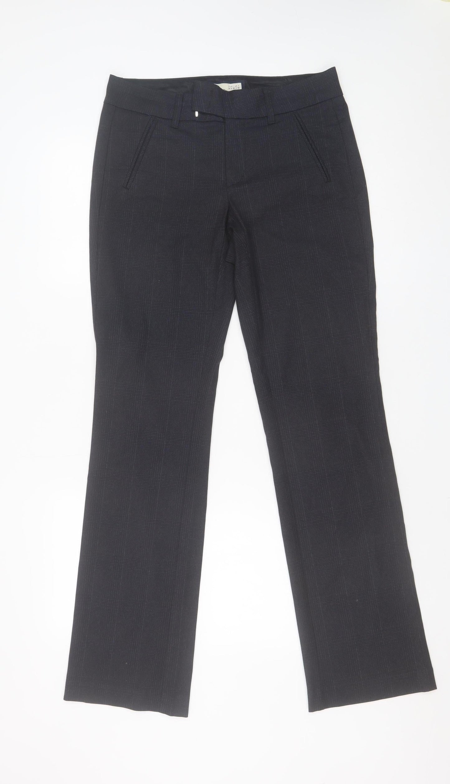 Mens UK Size L Esprit Regular Fit Dress Pants Black Trousers