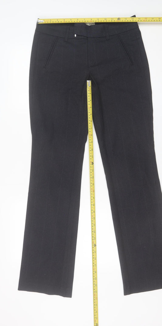 Mens UK Size L Esprit Regular Fit Dress Pants Black Trousers