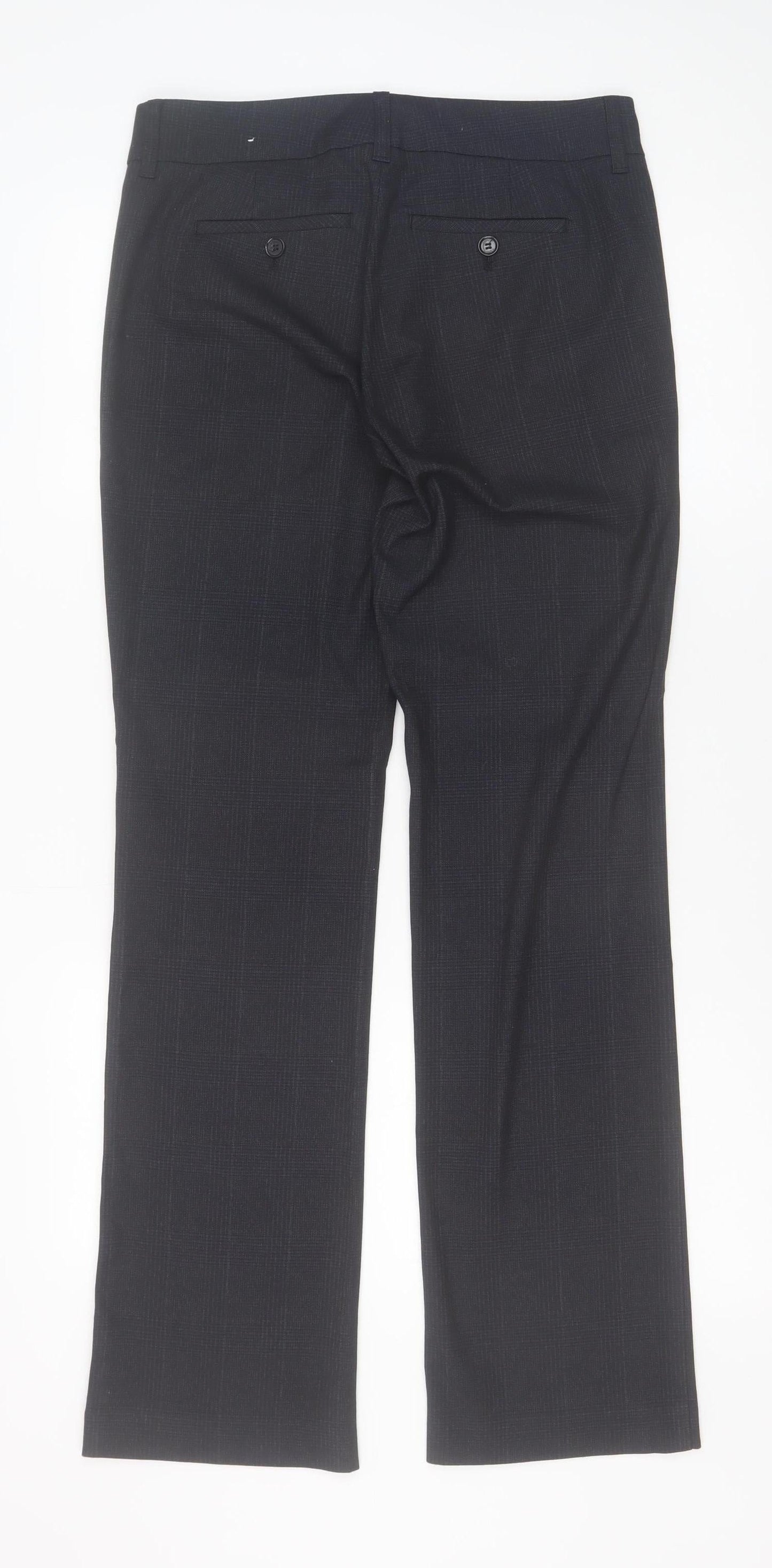 Mens UK Size L Esprit Regular Fit Dress Pants Black Trousers
