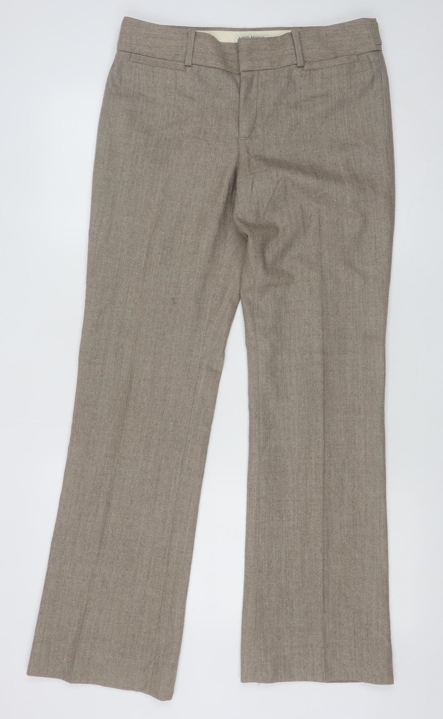 Womens UK Size 10 Banana Republic Regular Fit Dress Pants Beige Trousers