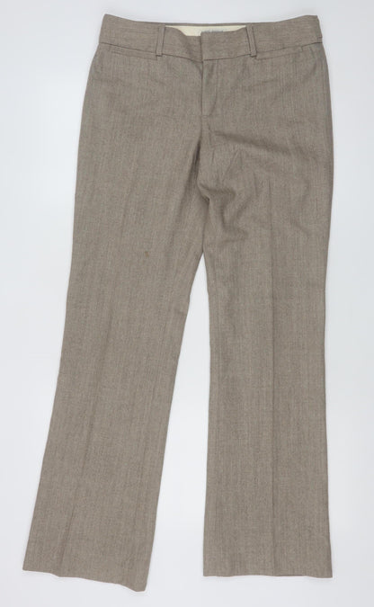 Womens UK Size 10 Banana Republic Regular Fit Dress Pants Beige Trousers