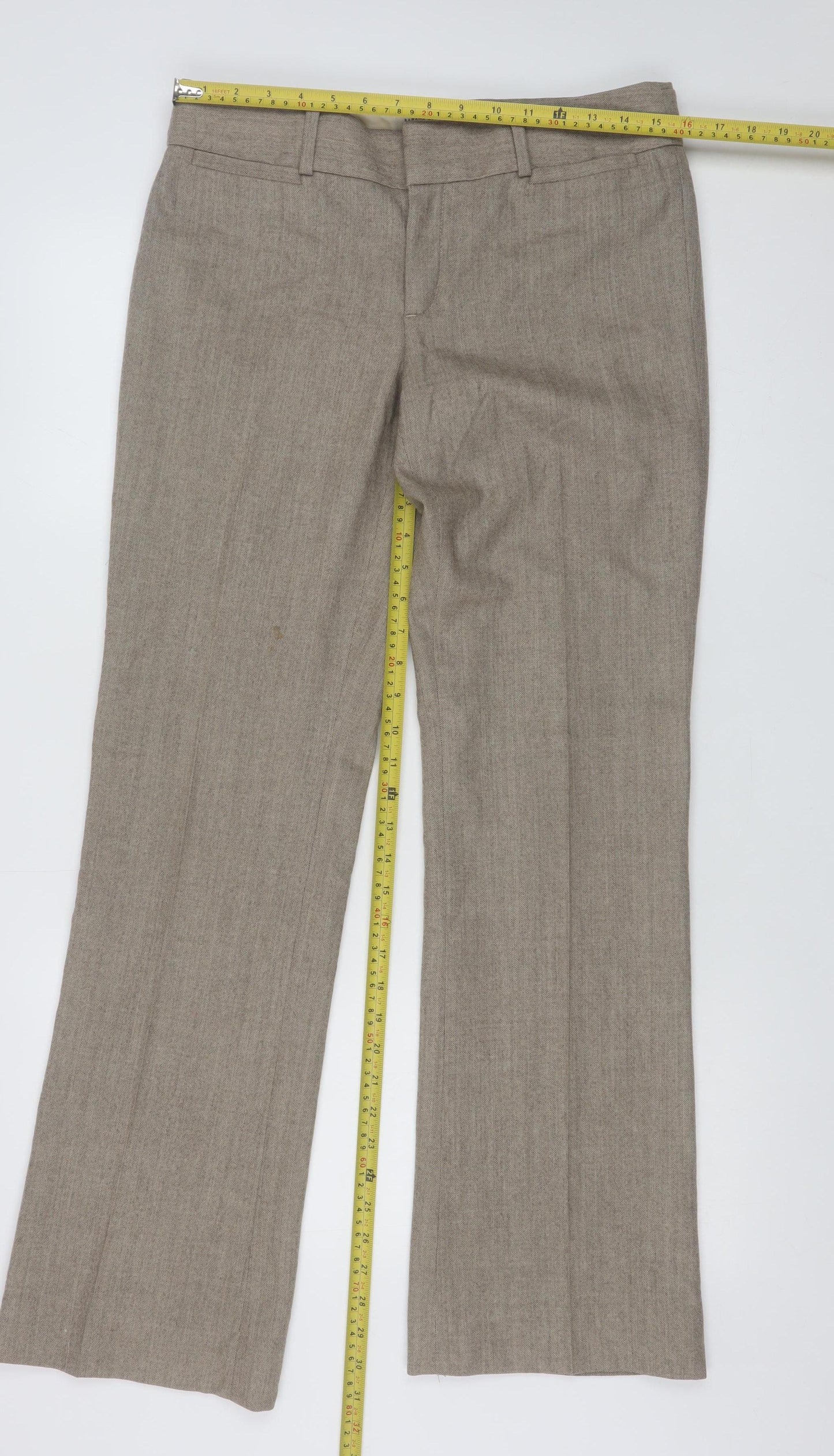 Womens UK Size 10 Banana Republic Regular Fit Dress Pants Beige Trousers