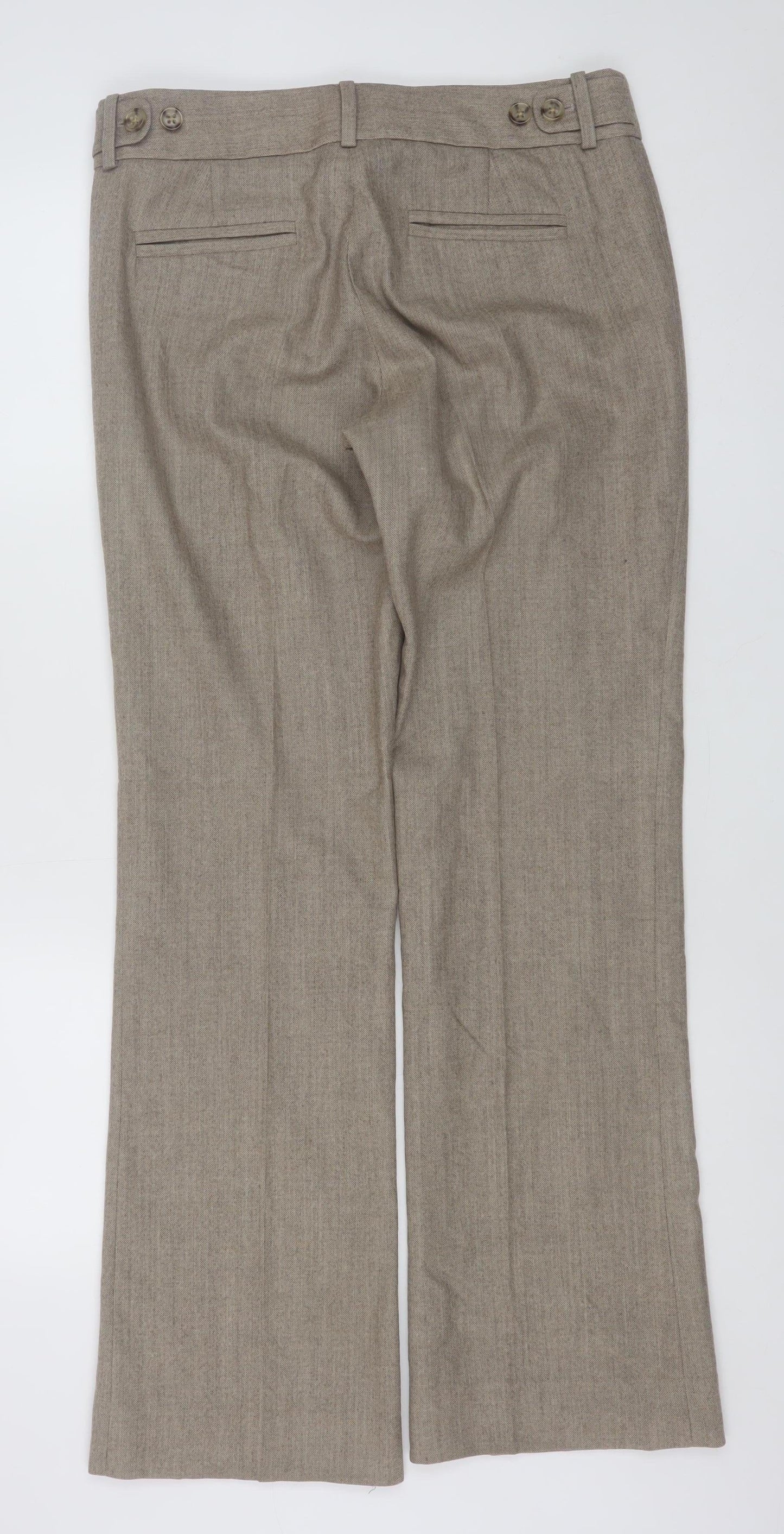 Womens UK Size 10 Banana Republic Regular Fit Dress Pants Beige Trousers