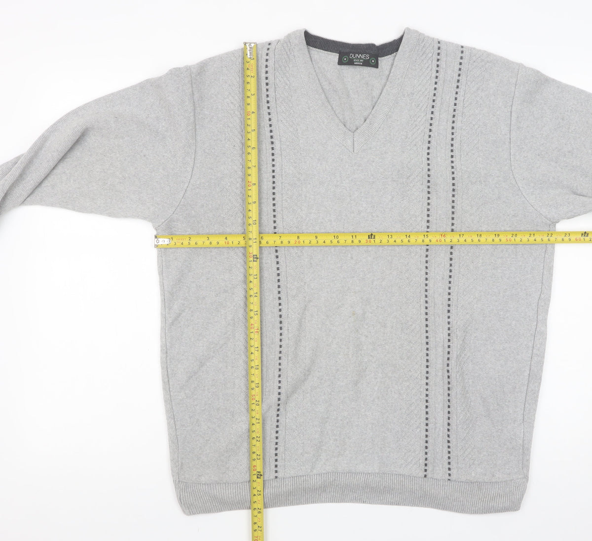 Mens UK Size M Dunnes Grey Pullover Jumper