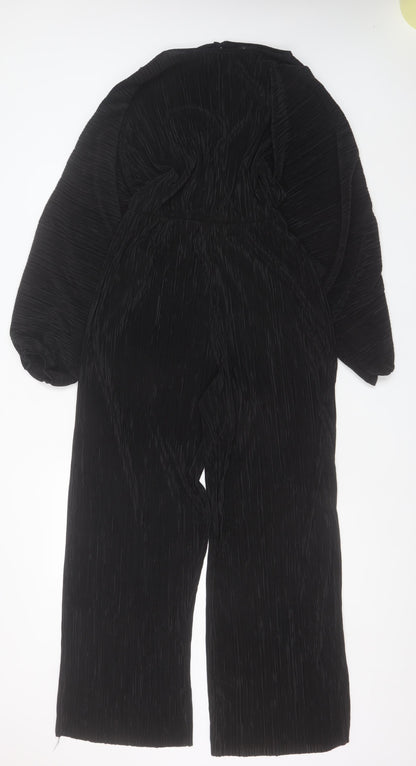 Womens UK Size 12 Boohoo One-Piece Black Jumpsuit