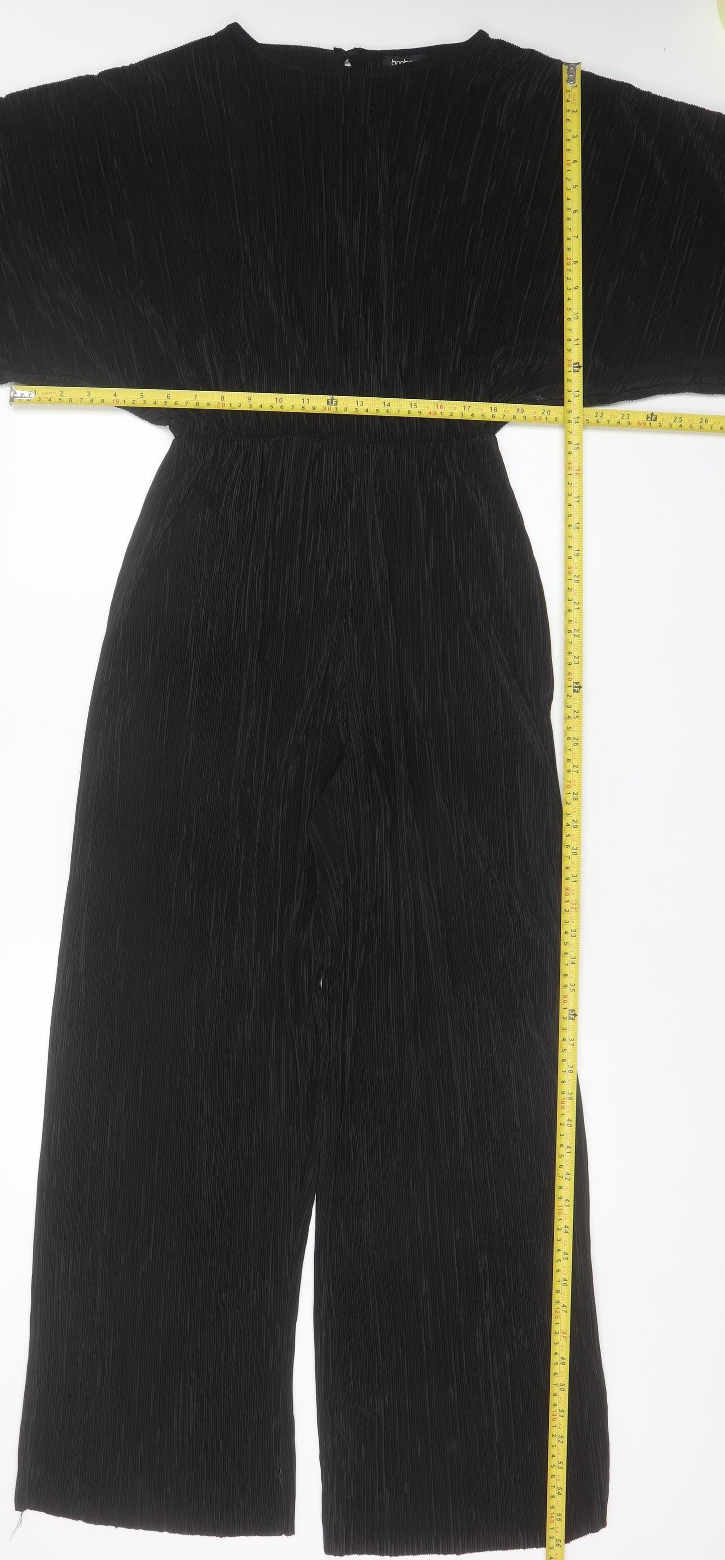 Womens UK Size 12 Boohoo One-Piece Black Jumpsuit