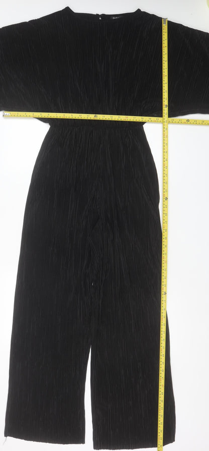 Womens UK Size 12 Boohoo One-Piece Black Jumpsuit