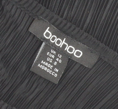 Womens UK Size 12 Boohoo One-Piece Black Jumpsuit