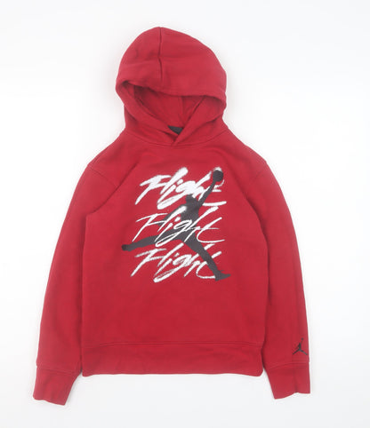 Boys UK Size 8-10 Years Jordan Red Pullover Hoodie