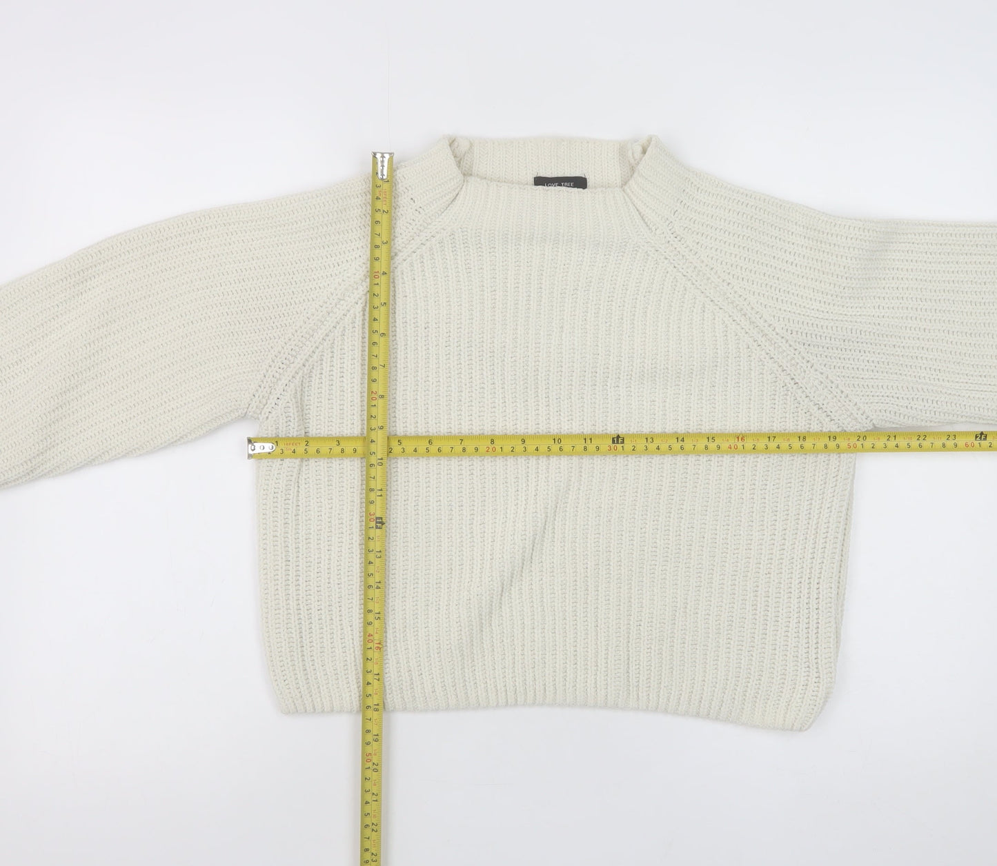 Womens UK Size M Love Tree Ivory Pullover Jumper