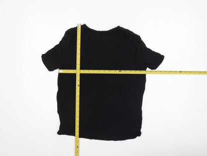 Womens UK Size 8 H&M Black Basic Blouse
