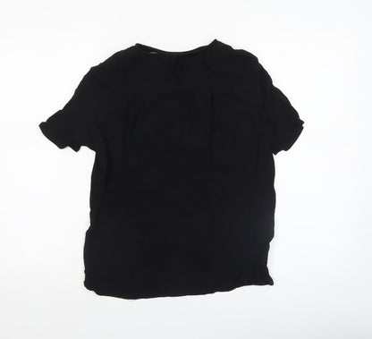 Womens UK Size 8 H&M Black Basic Blouse