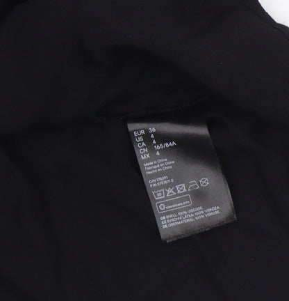 Womens UK Size 8 H&M Black Basic Blouse