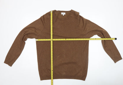 Mens UK Size L NEXT Brown Pullover Jumper