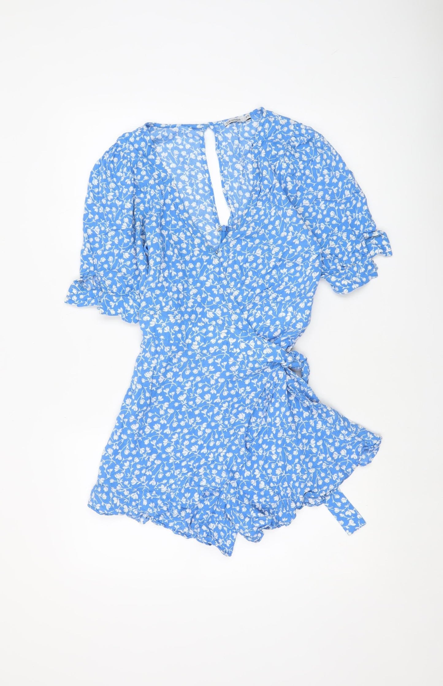 Womens UK Size XS Ghanda Co One-Piece Blue Playsuit