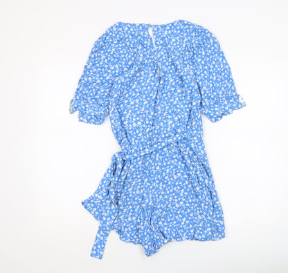 Womens UK Size XS Ghanda Co One-Piece Blue Playsuit