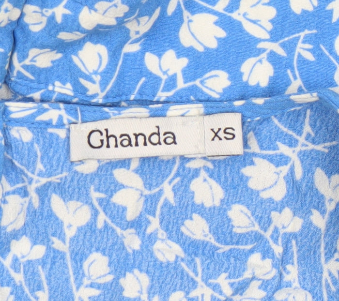 Womens UK Size XS Ghanda Co One-Piece Blue Playsuit