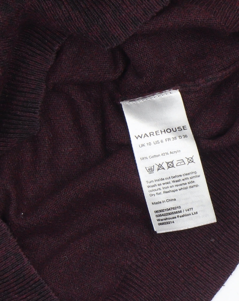 Womens UK Size 10 Warehouse Brown Pullover Jumper