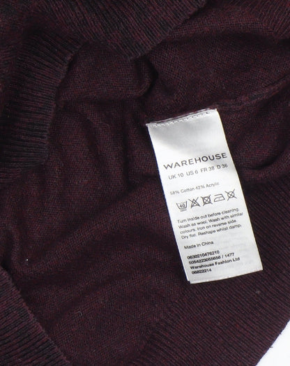 Womens UK Size 10 Warehouse Brown Pullover Jumper